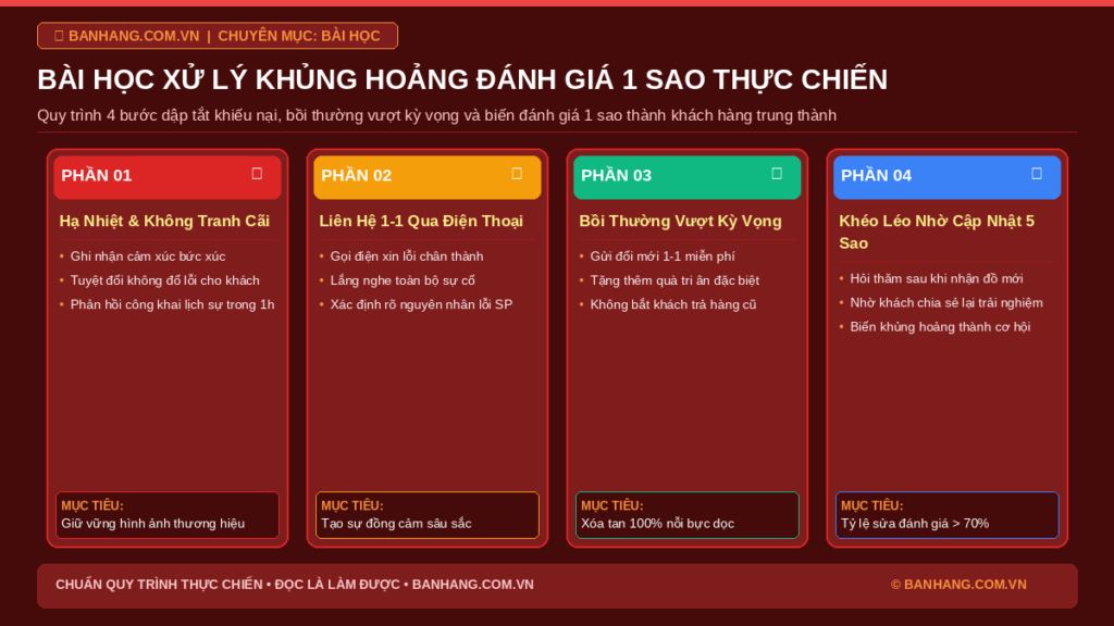 Bài Học Xử Lý Khủng Hoảng Đánh Giá 1 Sao Khi Khách Tố Hàng Kém