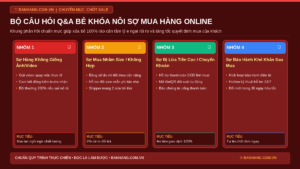 Bộ Câu Hỏi Q&A 10 Tình Huống Bẻ Khóa Nỗi Sợ Mua Hàng Online Cho Khách