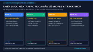 Chiến Lược Kéo Traffic Ngoại Sàn Về TikTok Shop & Shopee Miễn Phí